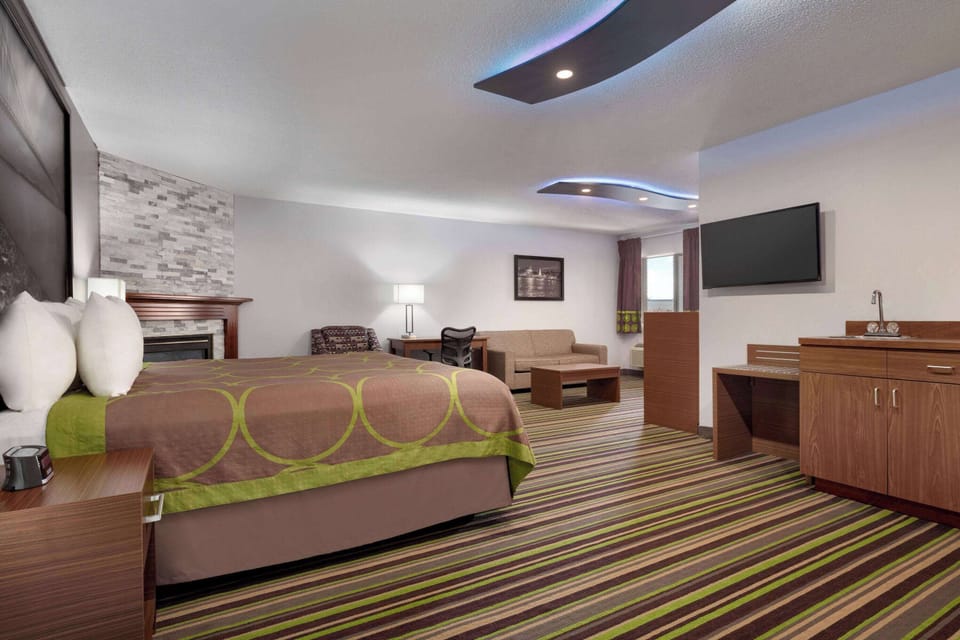 Minibar, desk, blackout drapes, iron/ironing board