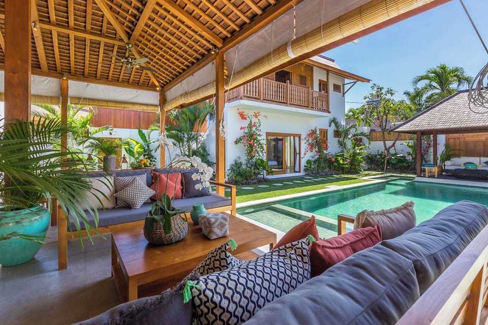 Deluxe Villa, 5 Bedrooms, Private Pool, Pool View | Living area | 43-inch Smart TV with digital channels, TV