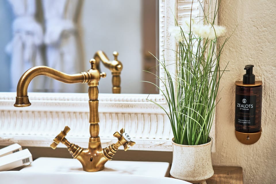 Shower, free toiletries, hair dryer, bathrobes