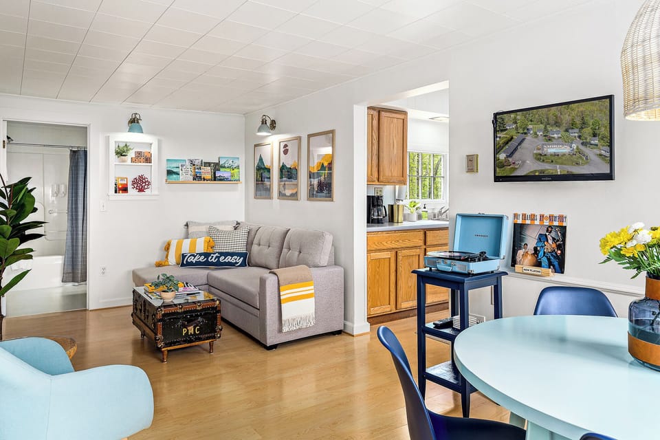 Premium Cottage, Kitchen, Ocean View | Living area | LED TV