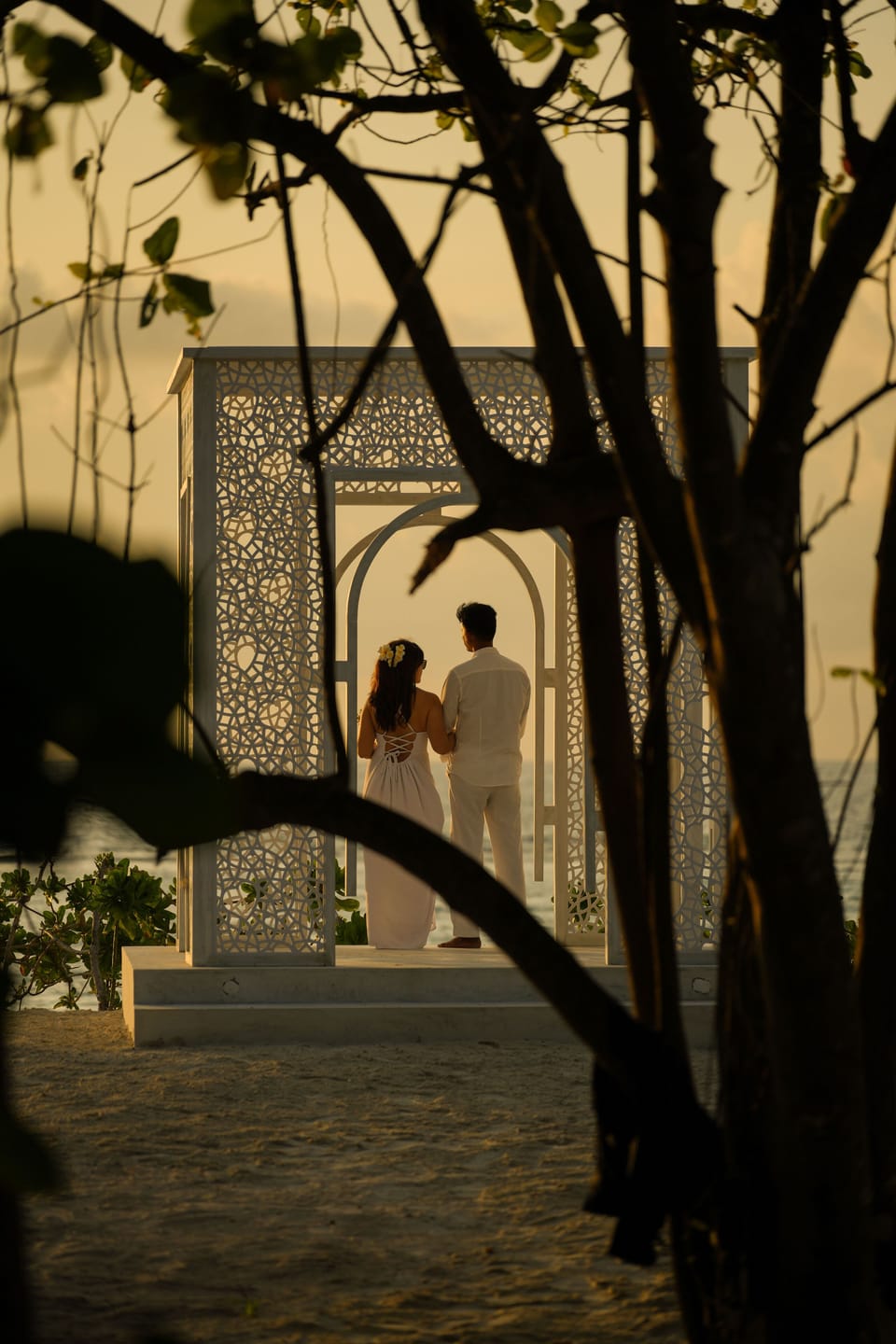 Outdoor wedding area