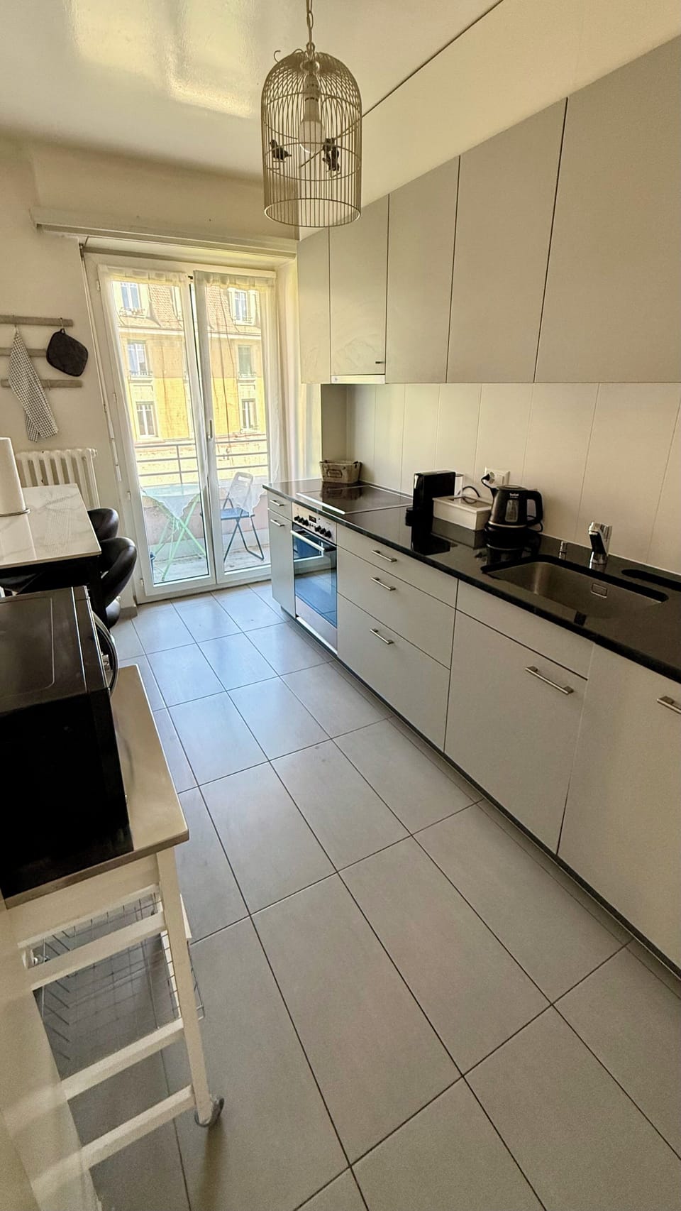 Apartment | Private kitchen | Full-size fridge, microwave, oven, stovetop