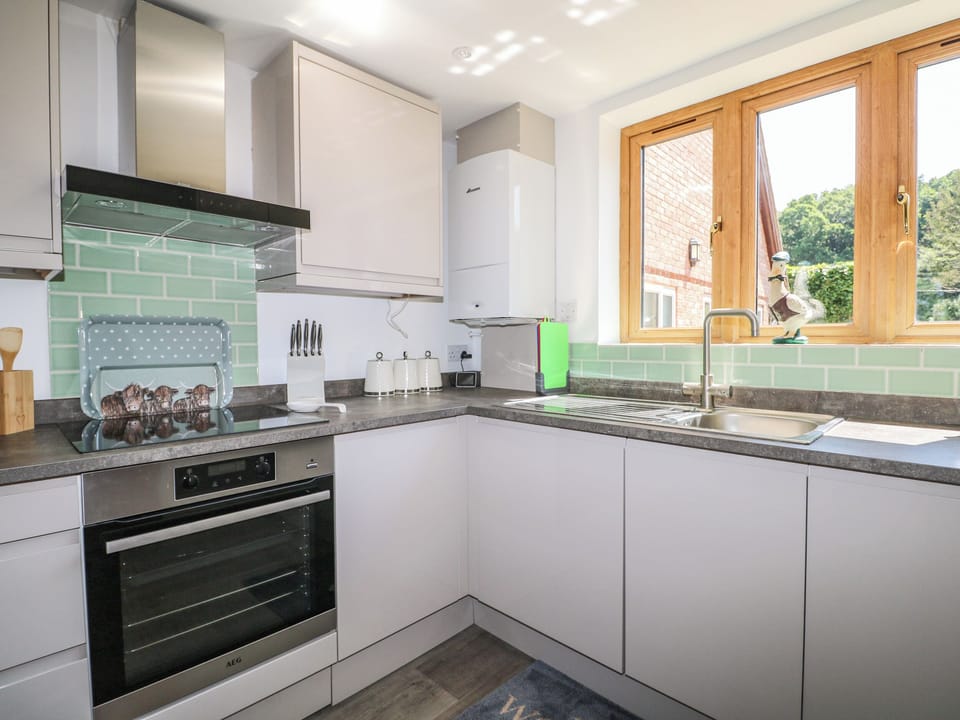 Fridge, dishwasher, electric kettle, toaster