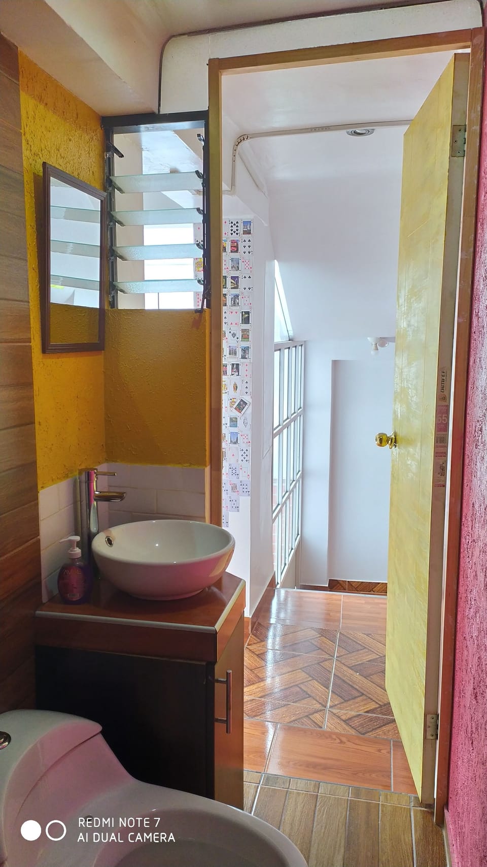 Shower, rainfall showerhead, hair dryer