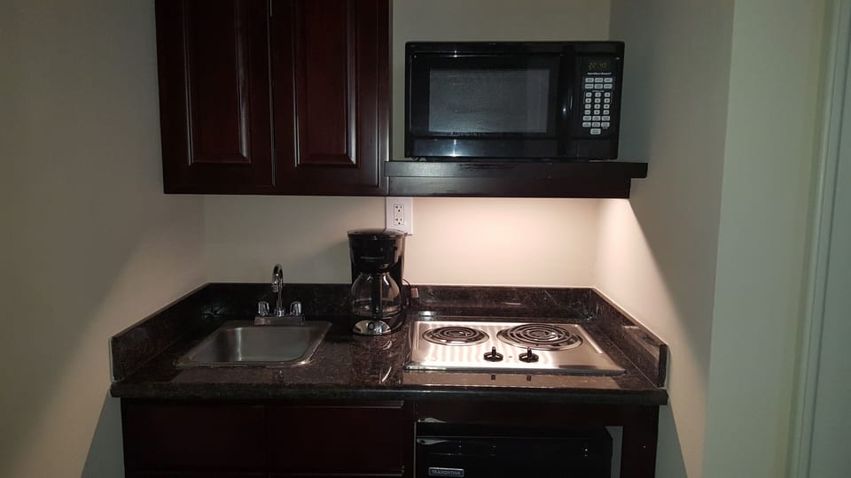 City Studio 3rd or 4th floor walk-up | Private kitchen | Mini-fridge, microwave, coffee/tea maker, toaster