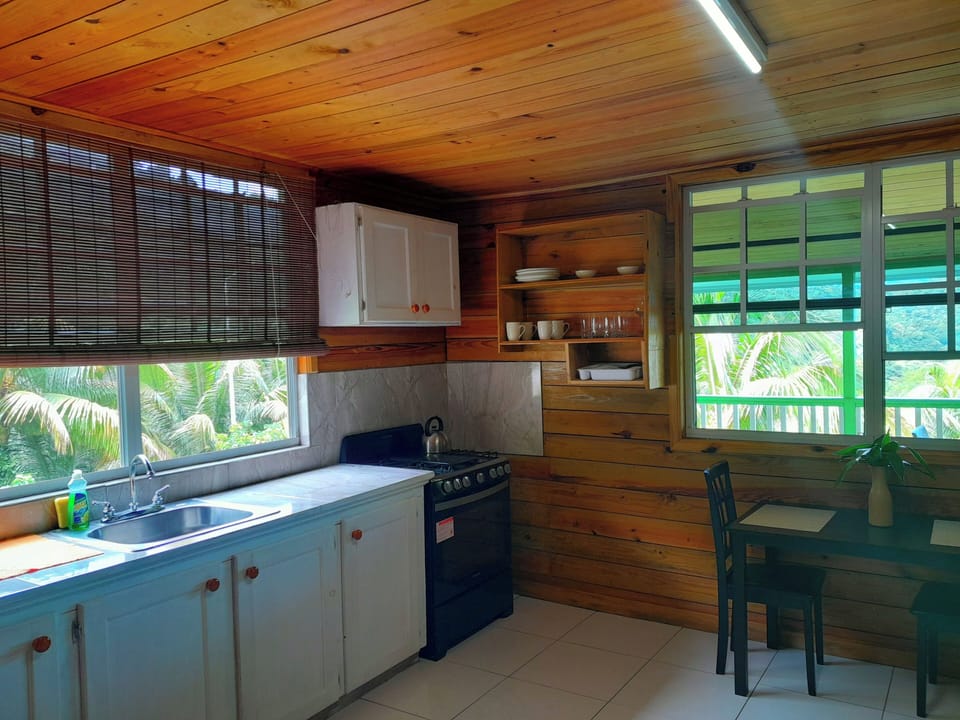 Basic Cottage, 1 King Bed, Garden View | Private kitchen | Fridge, oven, cookware/dishes/utensils