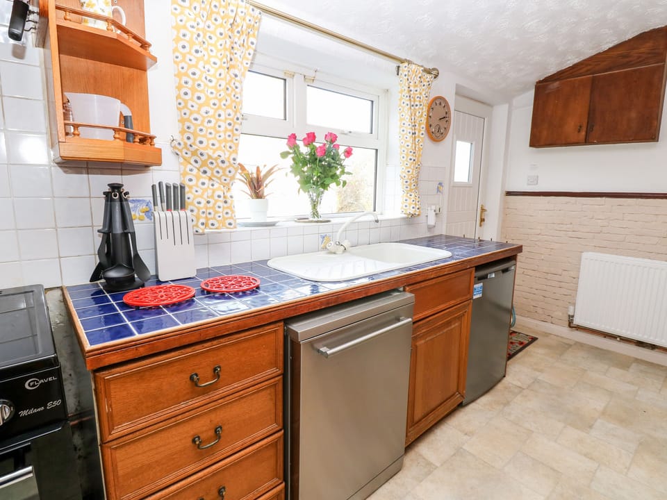 Fridge, dishwasher, electric kettle, toaster