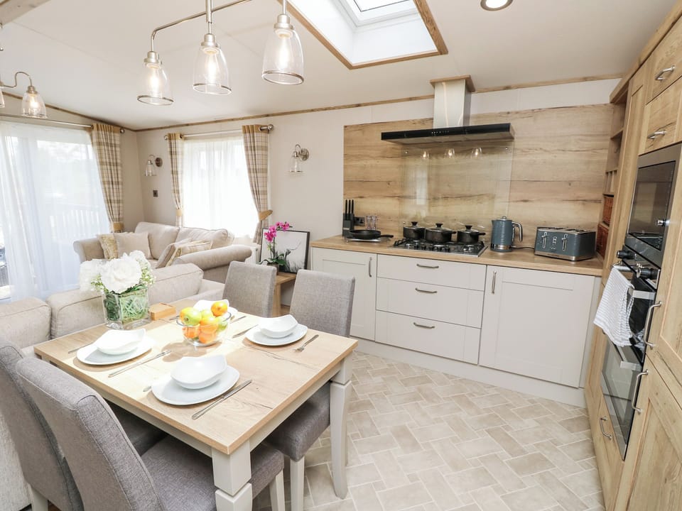 Fridge, dishwasher, electric kettle, toaster