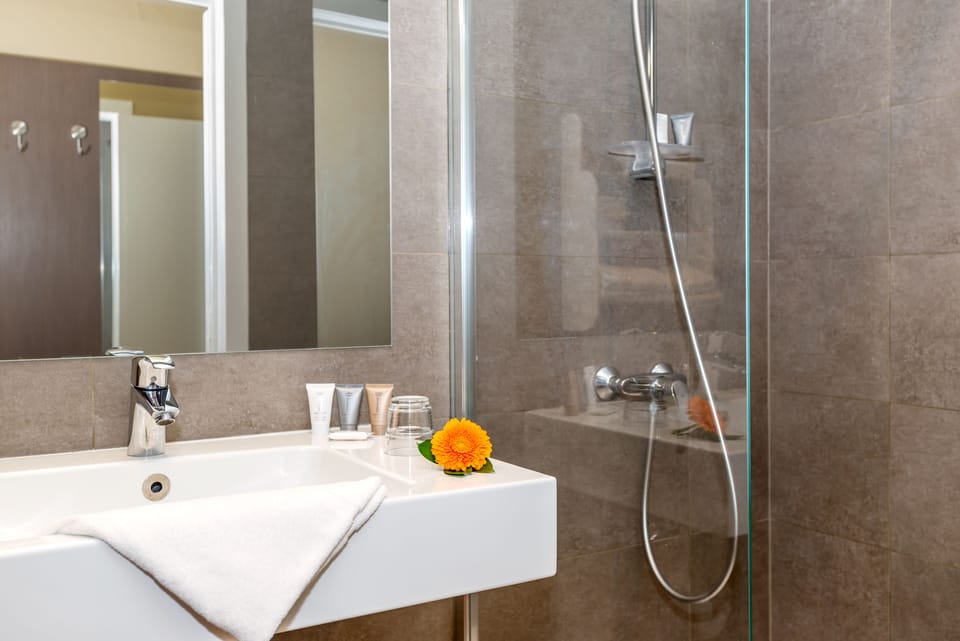 Superior Twin Room | Bathroom | Free toiletries, hair dryer, towels
