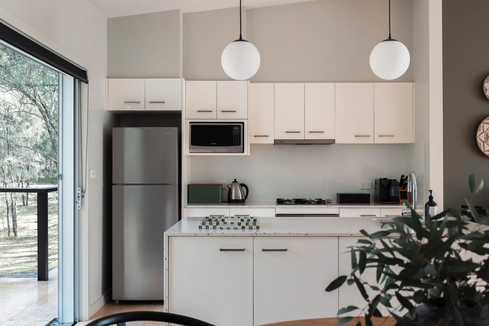 Luxury Villa, 1 King Bed, Non Smoking, Fireplace | Private kitchen | Espresso maker, coffee/tea maker, full-size fridge, microwave