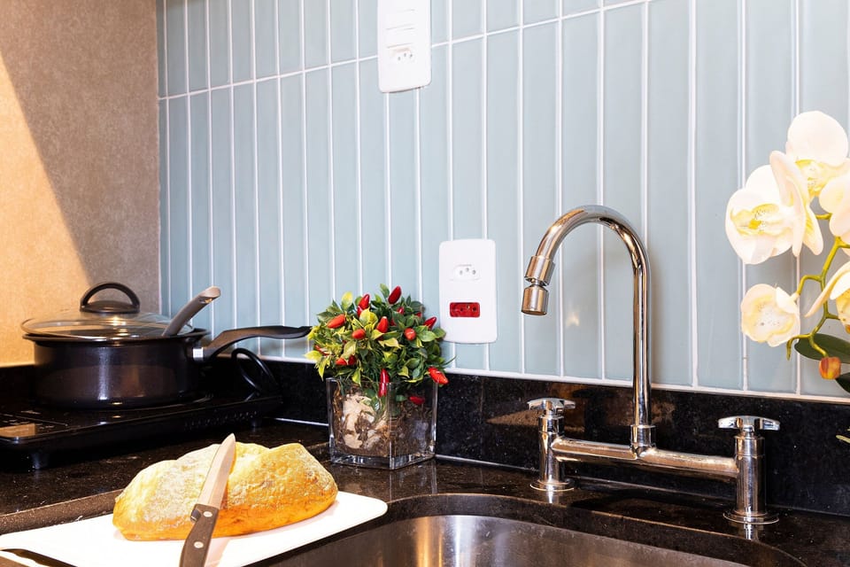 Apartment | Private kitchen | Fridge, microwave, oven, blender