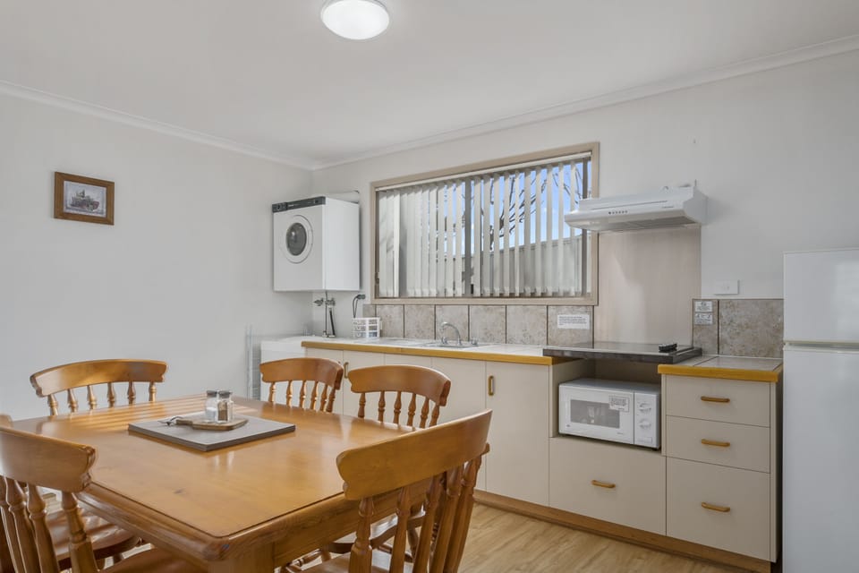 Mini-fridge, microwave, coffee/tea maker, electric kettle