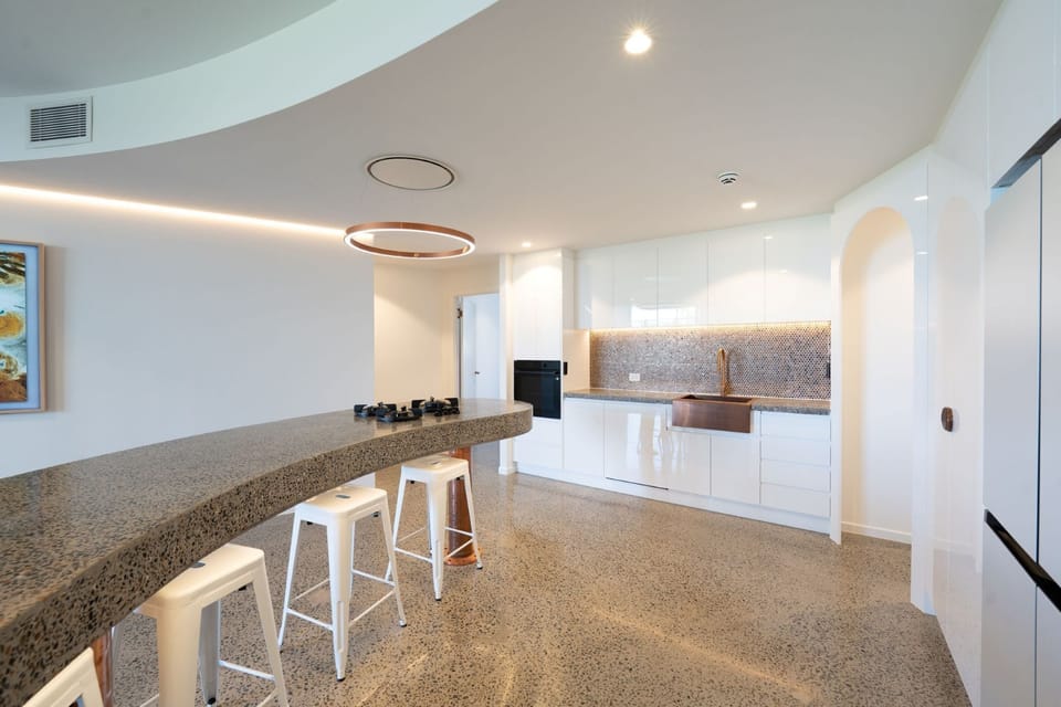 Premium Villa Ground Floor | Private kitchen | Full-size fridge, microwave, oven, stovetop