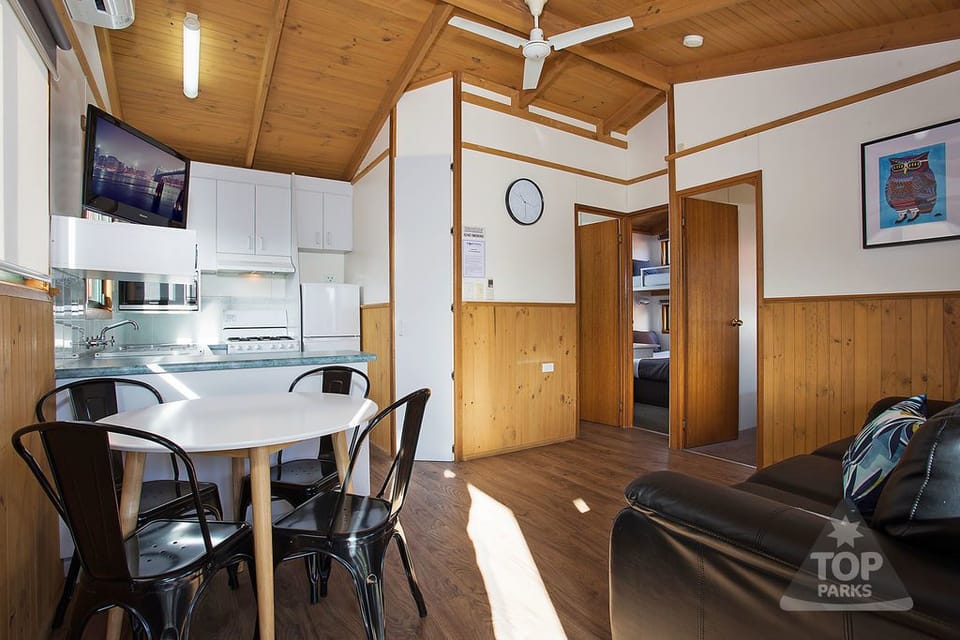 Family Cabin, 2 Bedrooms | 1 bedroom, blackout drapes, iron/ironing board, bed sheets