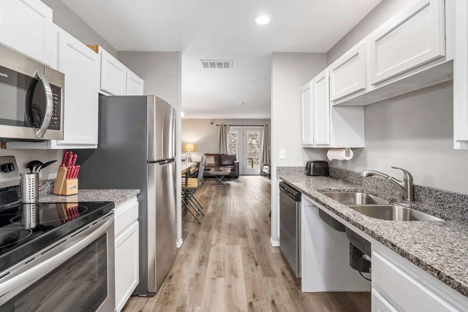 Condo, Multiple Beds, Patio, Garden View (The Moab and Country Farmhouse Duo) | Private kitchen | Coffee/tea maker