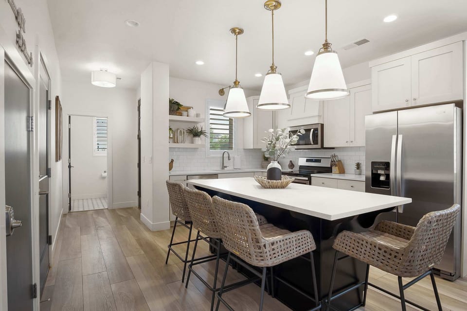Townhome, Multiple Beds, Patio, Mountain View (The Ranch House) | Private kitchen | Fridge, microwave, oven, stovetop