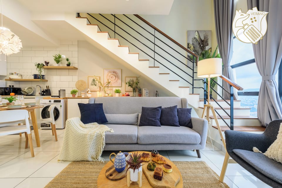 Luxury Condo | Living area | 50-inch flat-screen TV with digital channels