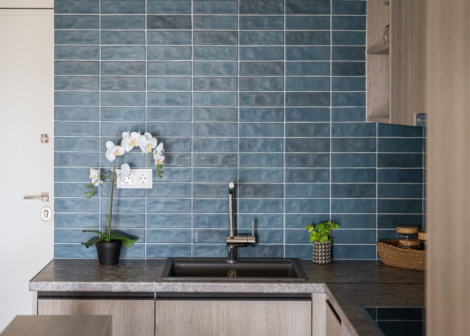 City Apartment | Private kitchen | Fridge, microwave, oven, stovetop
