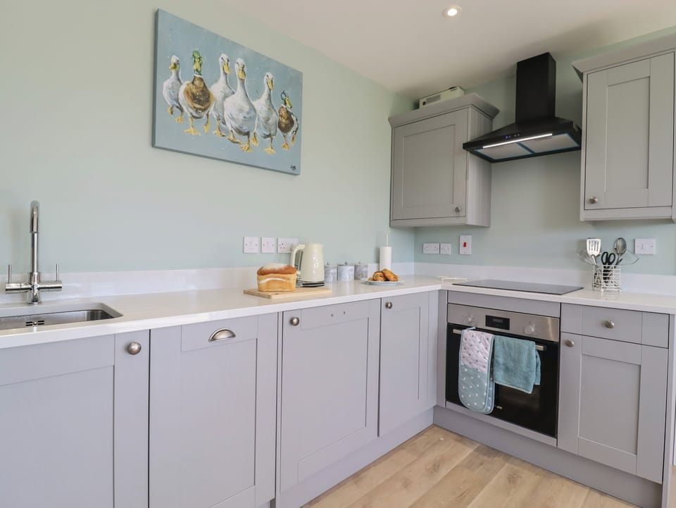 Fridge, dishwasher, electric kettle, toaster