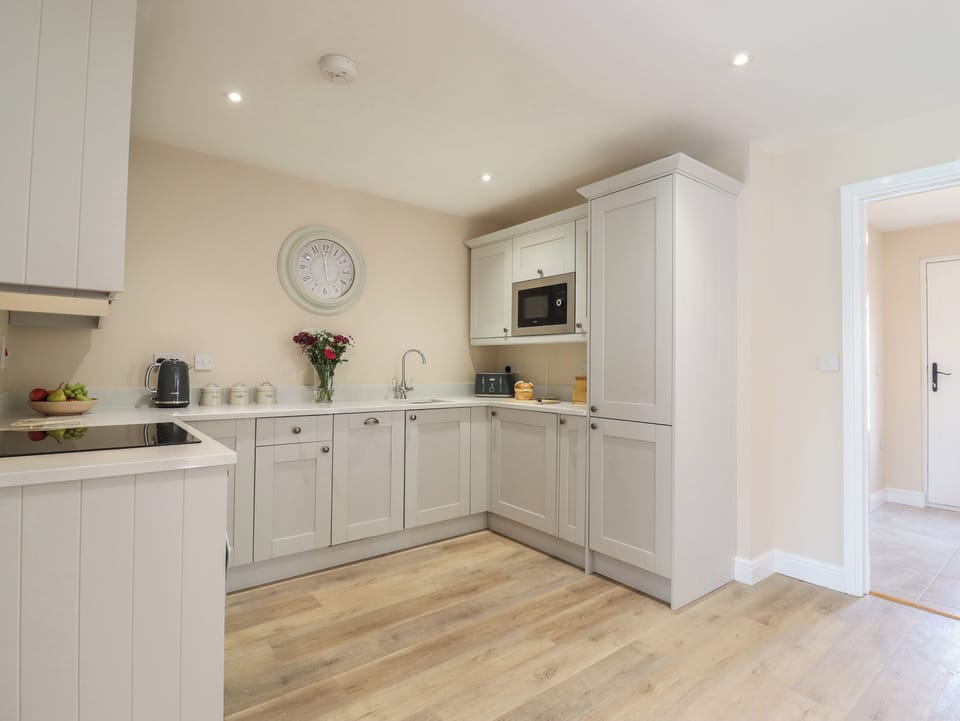 Fridge, dishwasher, electric kettle, toaster