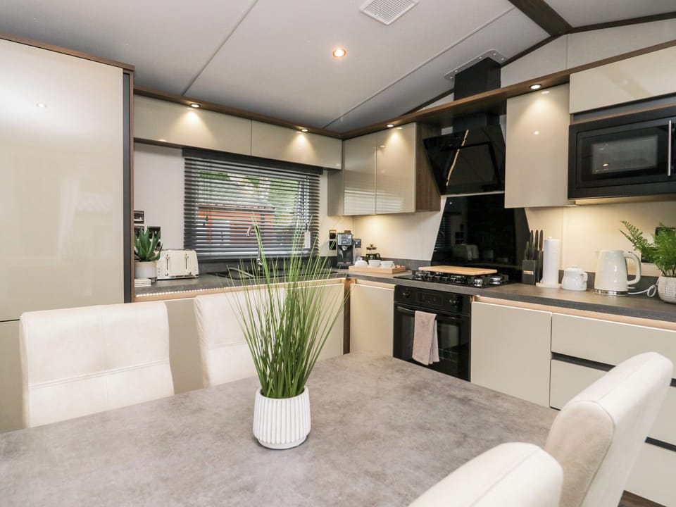 Fridge, dishwasher, electric kettle, toaster