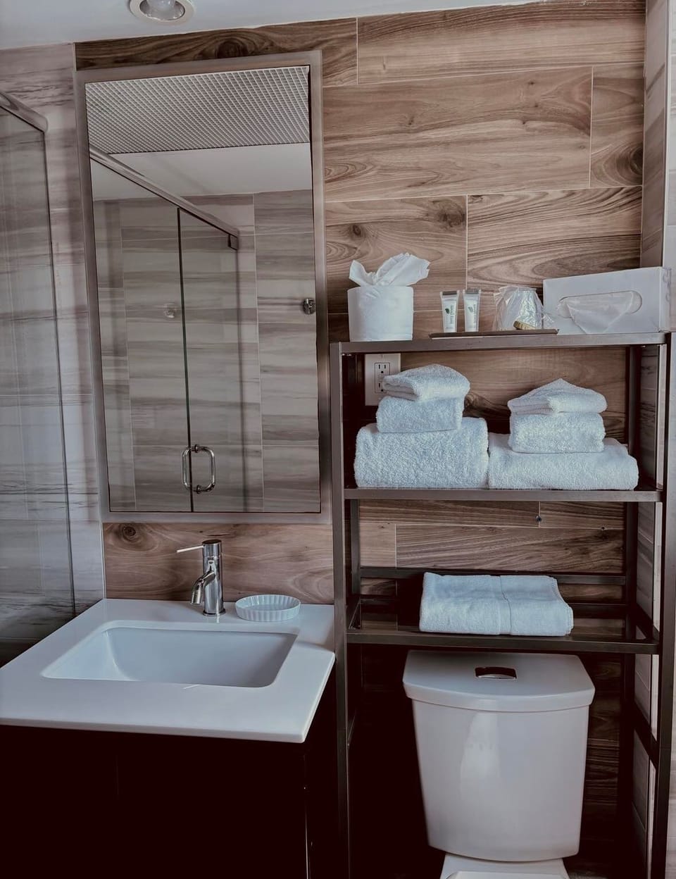 Basic Room, 1 King Bed | Bathroom | Free toiletries, hair dryer, towels