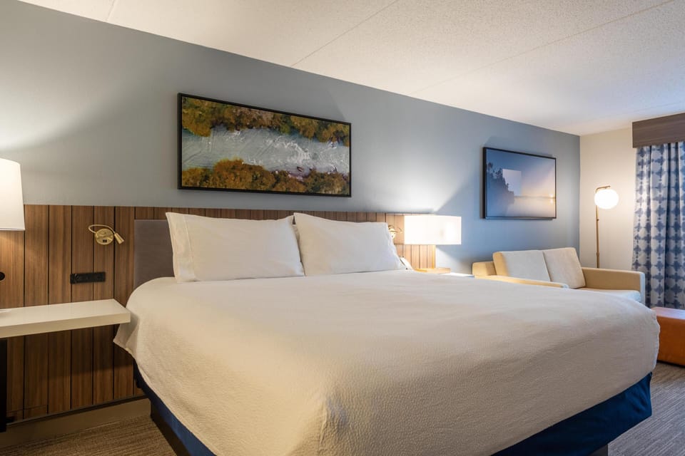 Suite, 1 King Bed, Balcony, Bay View | Living area | TV