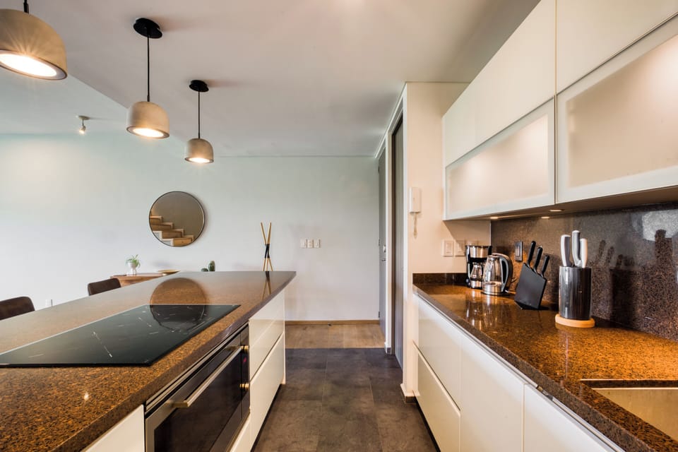 Apartment | Private kitchen | Full-size fridge, oven, cookware/dishes/utensils, cleaning supplies