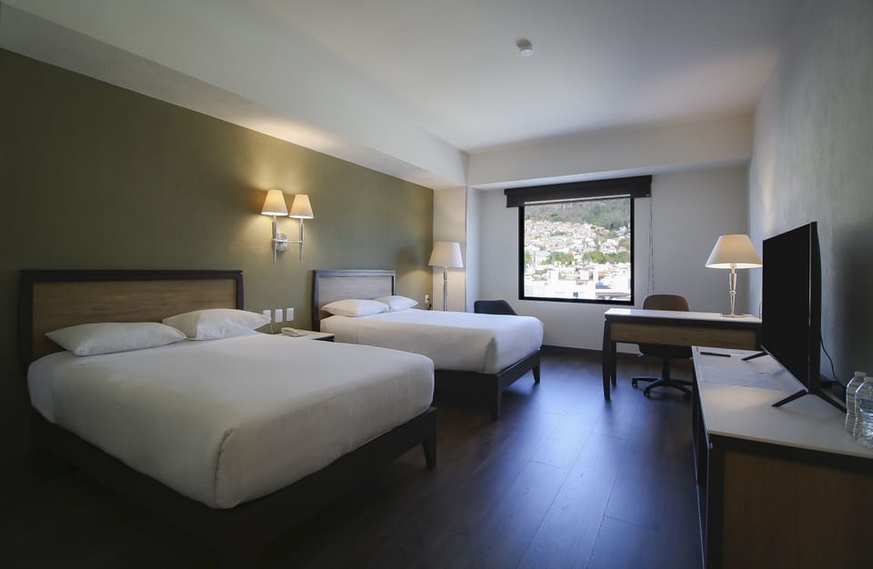 Superior Double Room, 2 Double Beds | Premium bedding, in-room safe, desk, laptop workspace