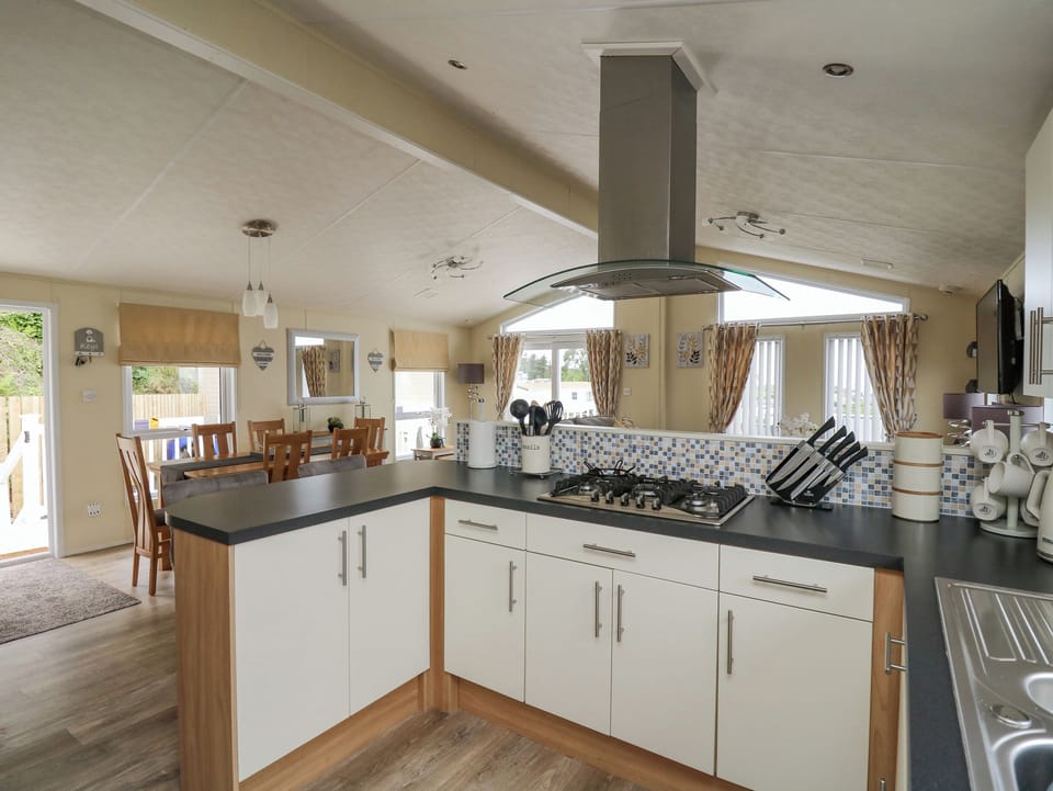 Fridge, dishwasher, electric kettle, toaster
