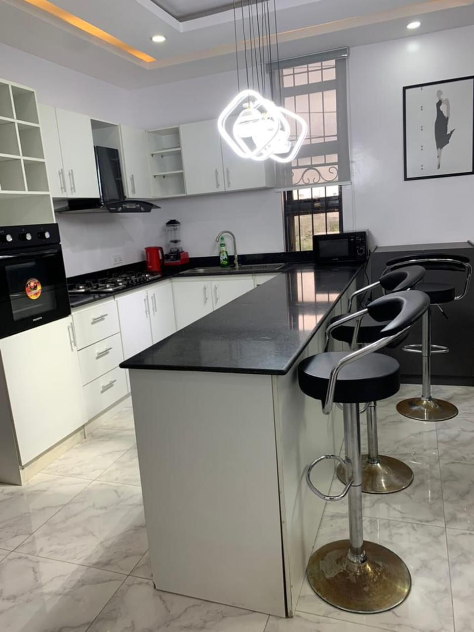 Apartment | Private kitchen | Fridge, microwave, oven, stovetop