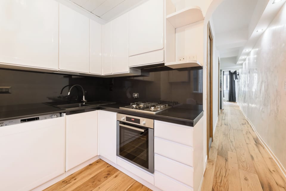 Classic Apartment | Private kitchen | Fridge, oven, stovetop