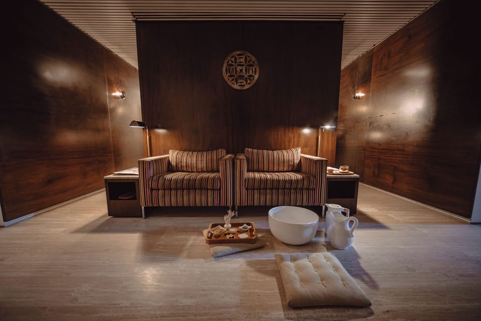 Hot tub, body treatments, aromatherapy, hot stone massages, facials