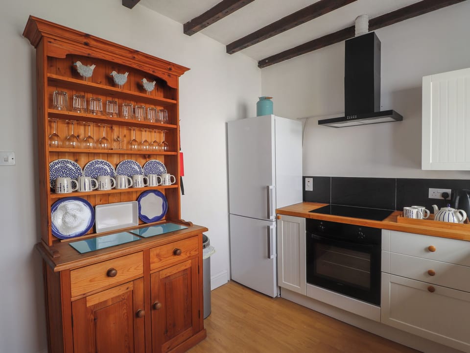 Fridge, dishwasher, electric kettle, toaster