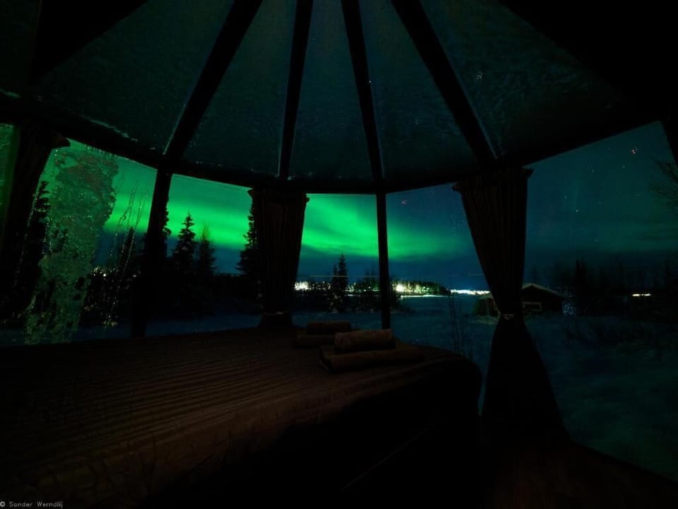 Aurora RiverCamp Glass Igloos and Cabins Campground/ 
RV Resort in Norrbotten County, Sweden