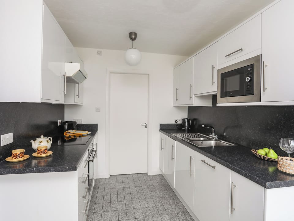 Fridge, dishwasher, electric kettle, toaster