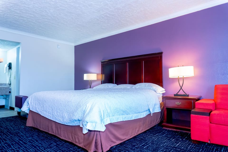 Standard Room, 1 King Bed, Non Smoking | 1 bedroom, blackout drapes, iron/ironing board, free WiFi