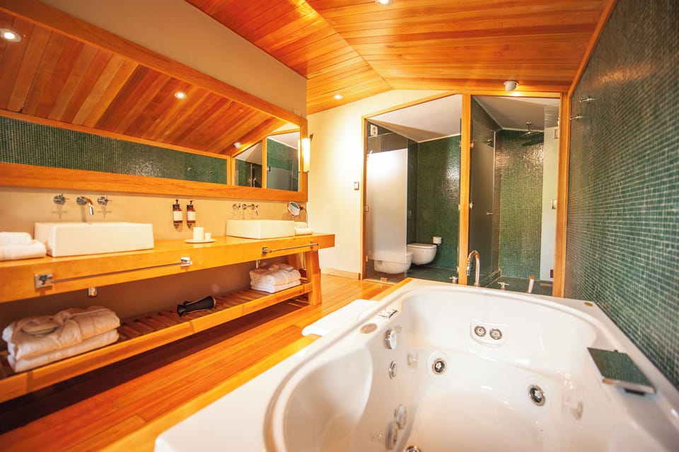 Luxury Suite | Bathroom | Designer toiletries, hair dryer, slippers, bidet