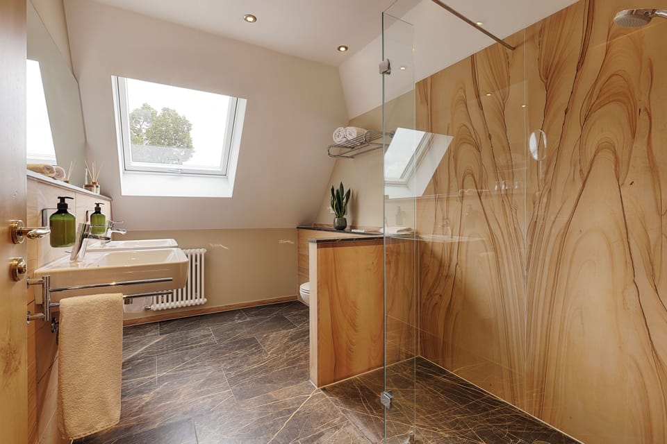Deluxe Suite | Bathroom | Shower, hair dryer, towels, soap