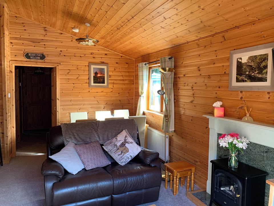 Cabin | Living area | Fireplace