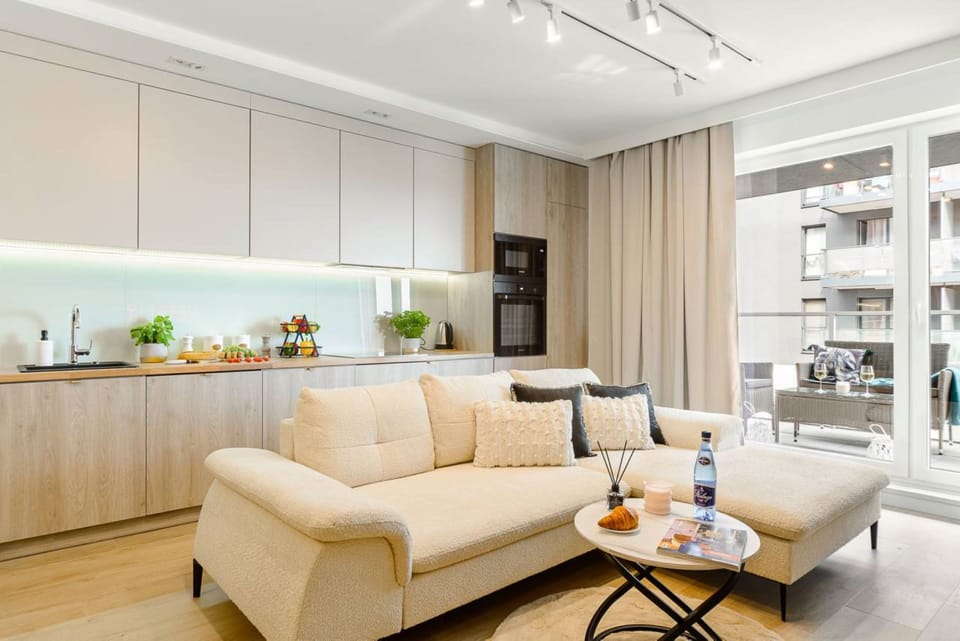 Exclusive Apartment | Living area | 55-inch TV with digital channels