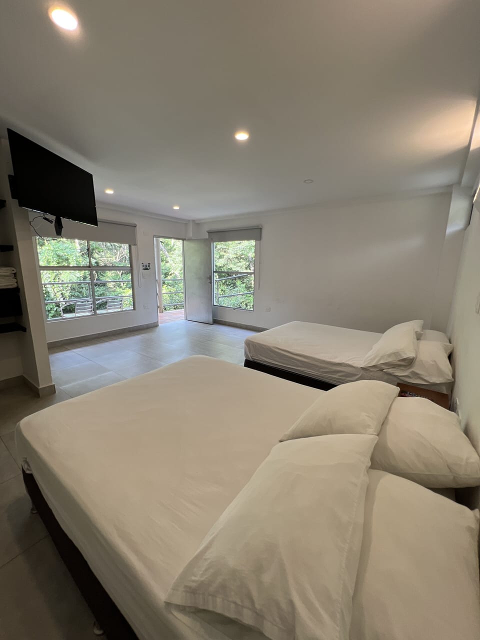 Premium Quadruple Room, 2 Double Beds | Premium bedding, blackout drapes, soundproofing, free WiFi