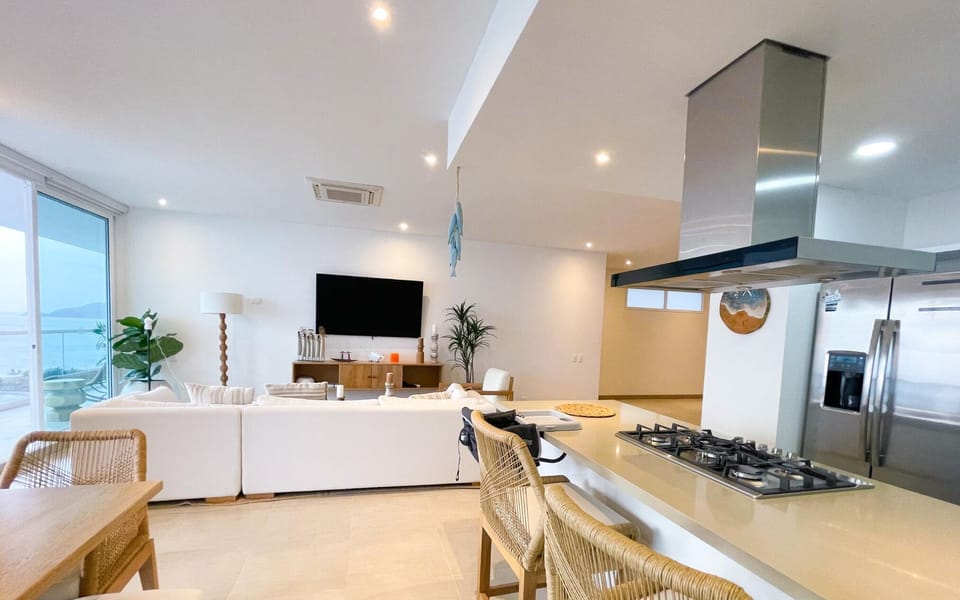 Apartment, Terrace, Ocean View | Living area | 50-inch LED TV with digital channels, streaming services