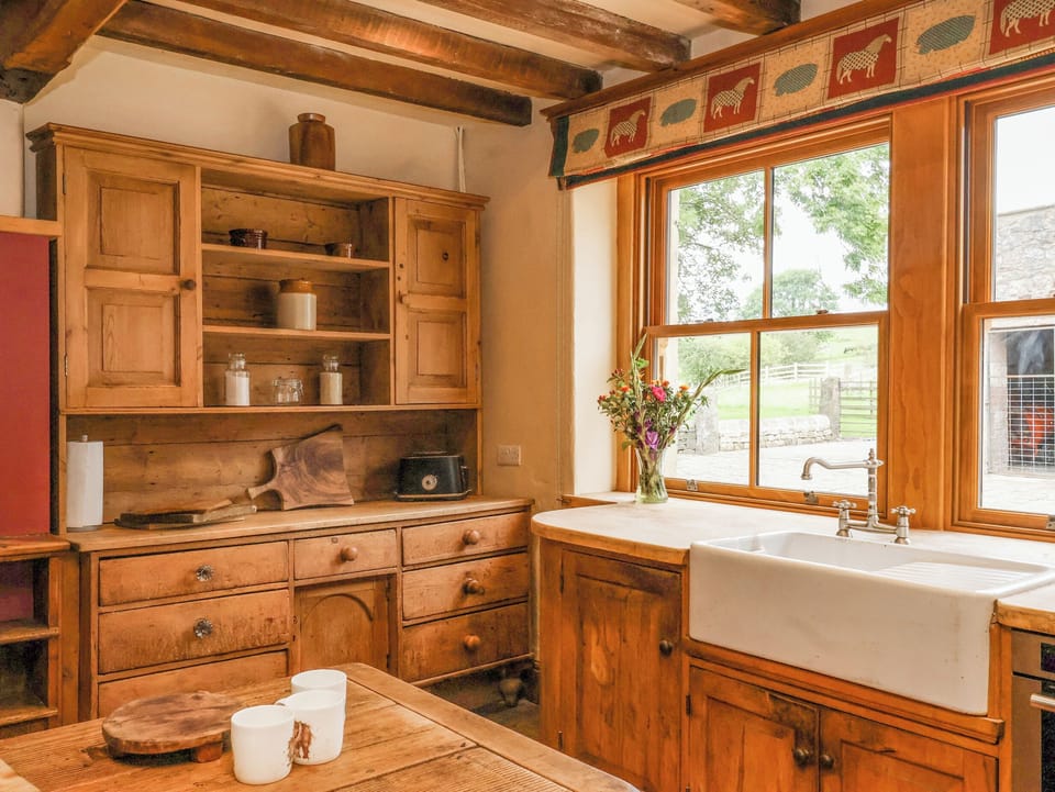 Fridge, dishwasher, electric kettle, toaster