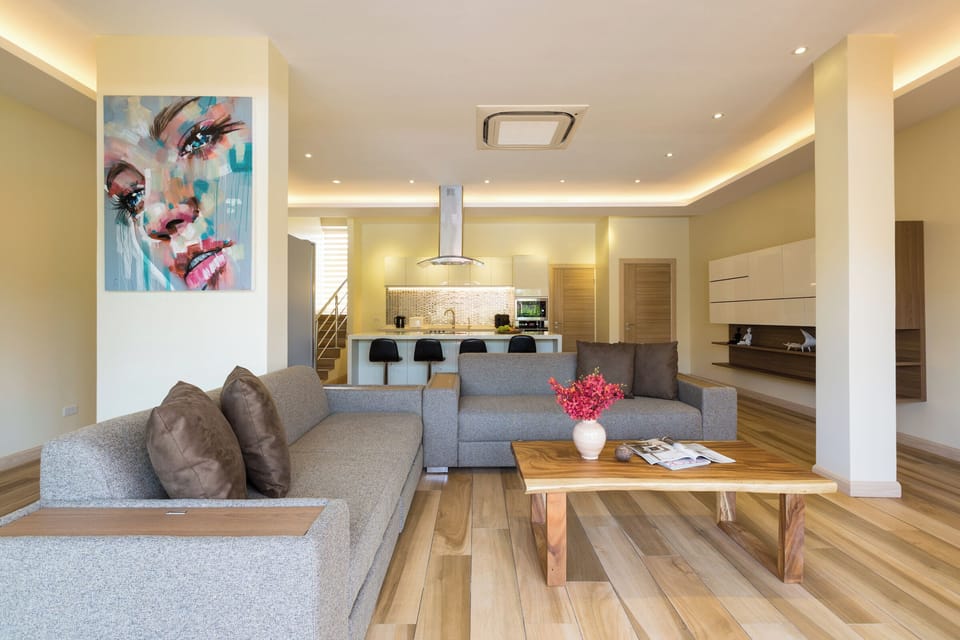 Premium Villa, 5 Bedrooms, Bay View | Living area | TV