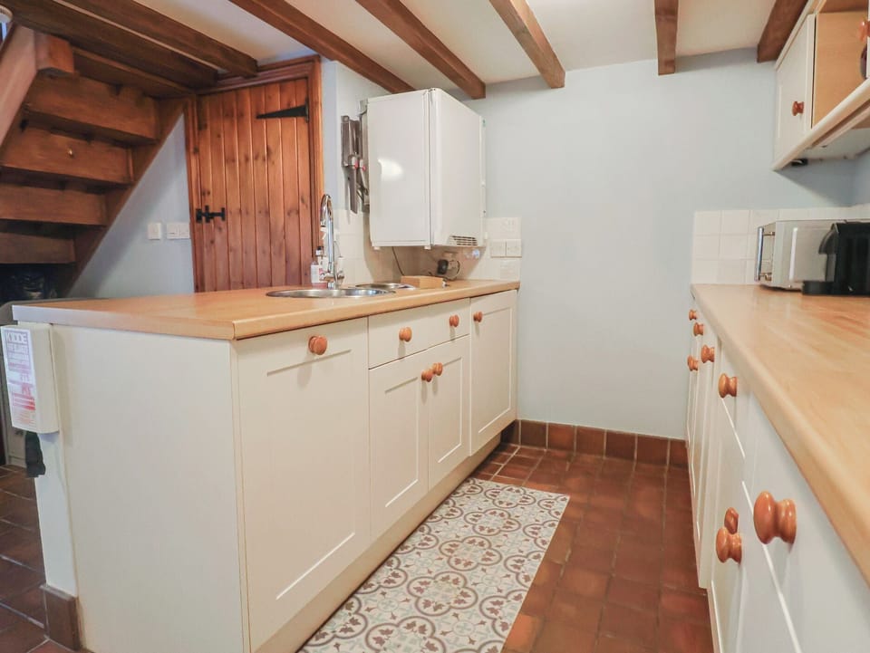 Fridge, dishwasher, electric kettle, toaster