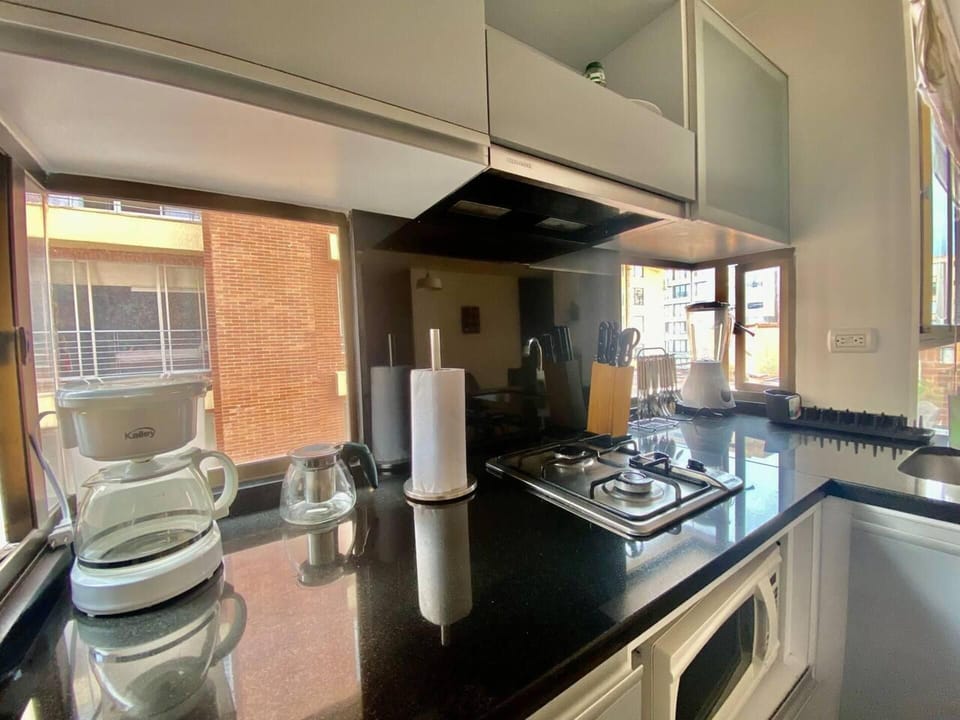 Apartment | Private kitchen | Fridge, microwave, stovetop, electric kettle