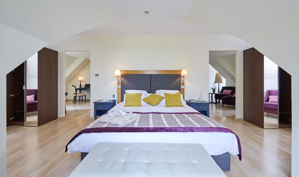 Premium bedding, memory foam beds, in-room safe, desk