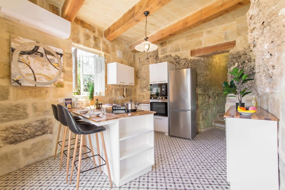Family Villa, 1 Bedroom, 2 Bathrooms (Pleasant stone house & jacuzzi St) | Private kitchen | Espresso maker