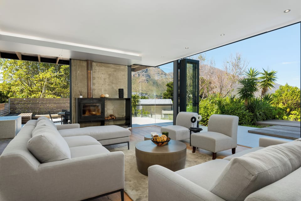 Luxury Villa | Living area | 60-inch flat-screen TV with cable channels, streaming services